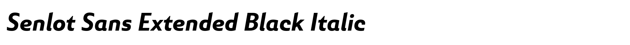 Senlot Sans Extended Black Italic image